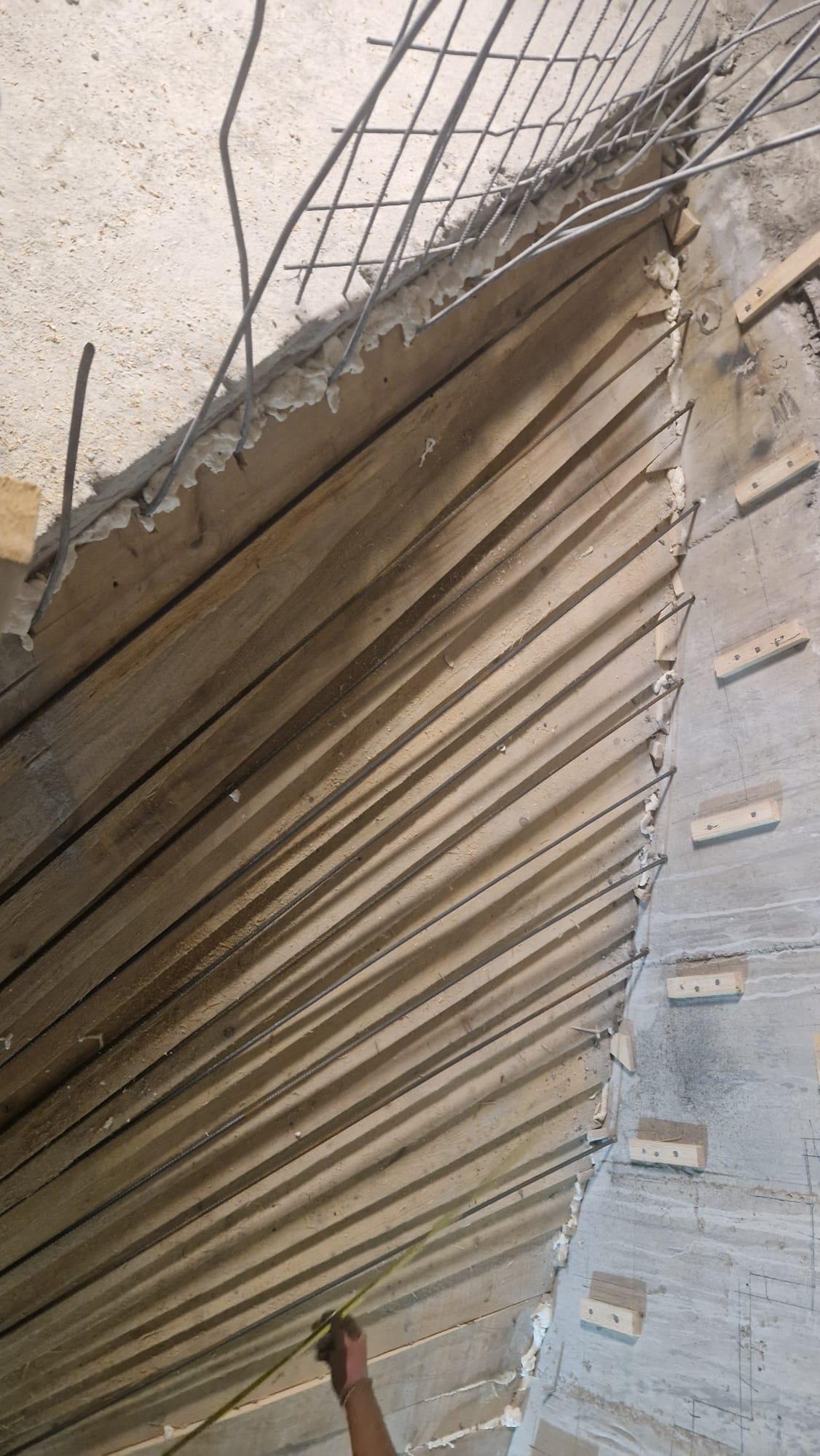 Cofraj din lemn pentru scară evacuare beton armat parcare -2 Globalworth City Office